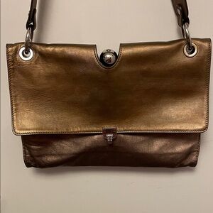 Marni Metallic Bronze Colour Leather Bag